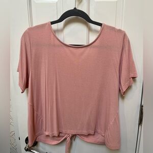 Open back tie blouse